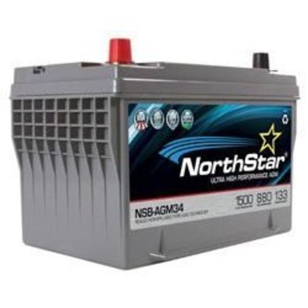 Ilb Gold Automotive Battery, Replacement For Northstar NSB-AGM34 NSB-AGM34